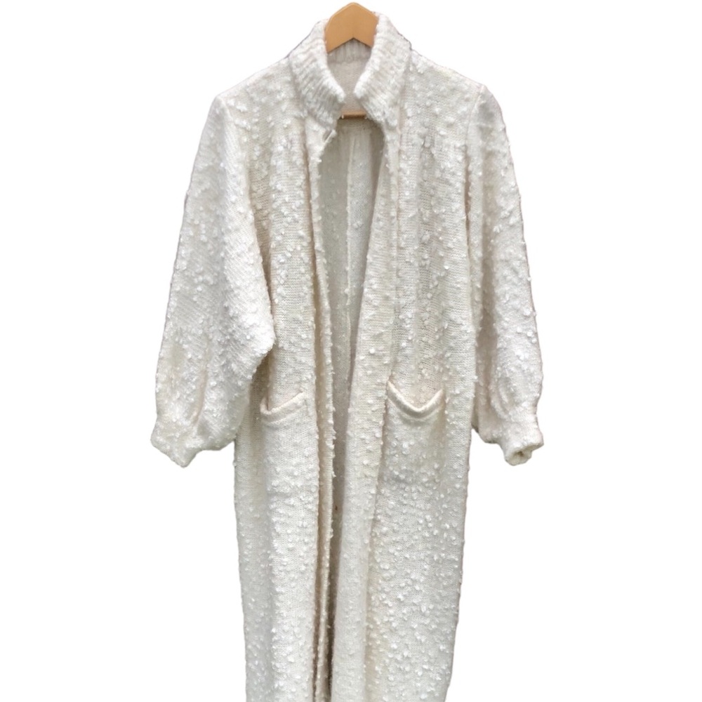 Vintage Sweater Jessica Knits Angora Rabbit Hair Duster Sz.Large